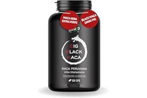 KAMASÙ Big Black Maca Integratore con Maca Peruviana Nera ad Alta Titolazione 10000 mg – Formulain Capsule, Supporto per Energia, Vitalità e Tono Fisico Quotidiano, Integratore Alimentare Uomo