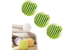 Bmeigo 3PCS Tumble Dryer Balls, Reusable Laundry Ball for Washing Machine Rubber Non-melt Soft Energy Saving Clothes Washing Balls for Home Dormitory(Green)