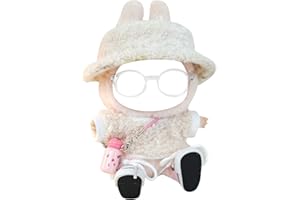 LILIHOT Puppe Original 17cm Plüsch Bekleidung,Puppenbekleidung Niedliches Mini Kuscheltier Outfit mit DIY Pullover Hoodie Bekleidungszubehör,Ideales Kinder Geschenk