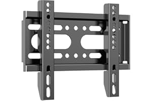 JXMTSPW Support Mural TV Fixe pour 14-42 Pouces,VESA jusqu'à 200x200mm Poids Maximal 25KG, 19 24 27 32 37 Pouces Petit écran de télévision Ultra - Mince Support Mural pour Moniteur,Support Mural TV