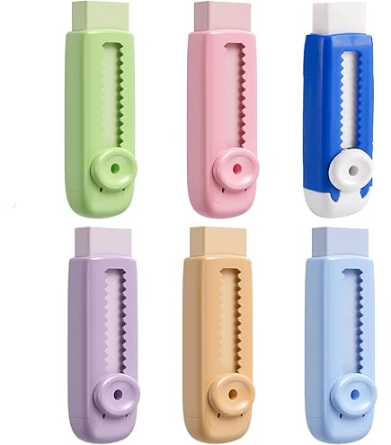 8 Gomme Cancellanti Push Pull A Zampa Di Gatto - Gomme Creative Retrattili Per Bambini - Materiale Scolastico Colorato (Rosa, Blu, Verde, Viola)