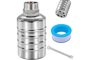 GARQITWAN Valvola Galleggiante, Valvola Automatica a Galleggiante Valvole a Galleggiante in 304 Acciaio Inossidabile Con Soffietto di 30 cm e Controllo Filettatura (3/4 Upper Water Intake)