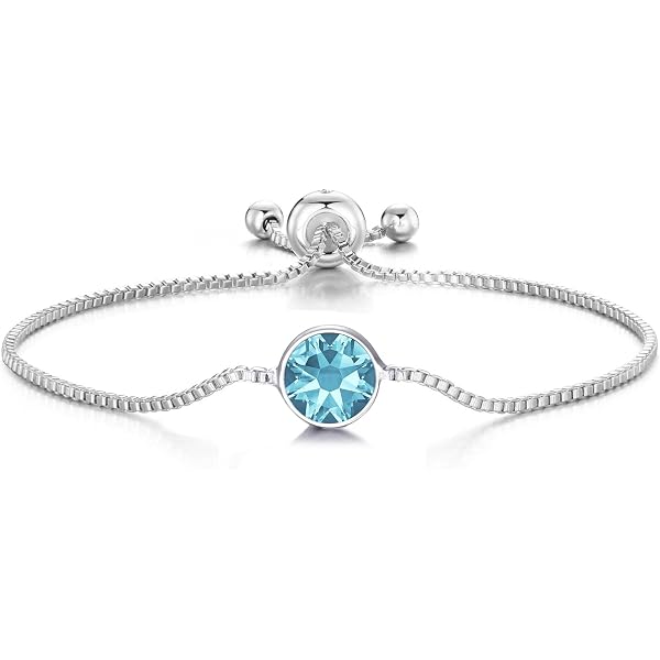 Orecchini Pendenti In Cristallo Azzurro Con Zirconia – Philip Jones, Regalo In Sacchetto Lussuoso