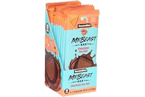 Feastables MrBeast Chocolate Bars/Barras de chocolate (10 x 60 g) - El regalo de chocolate para la verdadera bestia (Sea Salt Chocolate)
