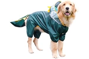 BLUE DREAM ISLAND Manteau de pluie pour chien de grande taille, couverture complète, veste de pluie imperméable en forme d'animal pour chiens de taille moyenne et grande taille _6XL (dinosaure)