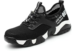 Micoklinlin Arbeitsschuhe Damen Sommer Sicherheitsschuhe Leicht Stahlkappe Turnschuhe Stahlkappenschuhe Safety Shoes