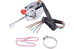 EVGATSAUTO Commutateur de clignotant 12V, commutateur de clignotant universel de Hot Rod de rue pour les voitures 12V