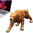 Anloximt Sabertooth Tiger Toy - Realistic Smilodon Toy Model - Ancient Beaster Figure Toys Cake Toppers Cupcake Toppers Birthday Gift Home Decoration