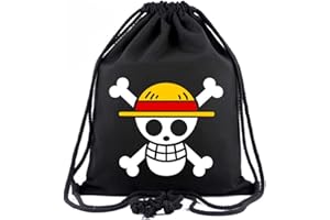 Roffatide Anime One Piece Drawsting Sac Imprimé Sports Sackpack Toile Drawsting Sac À Dos String Sac