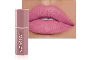 TONGYEND Matte Lipstick Long Lasting, Non Stick Cup Velvet Lipstick Lip Gloss Waterproof Lipstick Professional Lipstick Cosmetics Make Up Gifts Full-Coverage Lip Color Lipsticks for Women (Barbie pink)