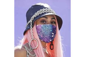 IYOU Błyszcząca kryształowa maska z siatki fioletowa maskarada usta osłona lśniący kryształ górski maski na twarz bal impreza Mardi Gras biżuteria dla kobiet i dziewcząt