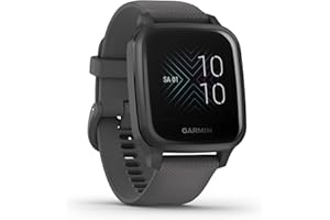 ‎GARMIN Garmin Venu Sq – wasserdichte GPS-Fitness-Smartwatch mit 1,3" Touchdisplay, Sport-Apps, Herzfrequenzmessung, Schlafanalyse, 6 Tage Akkulaufzeit, kontaktloses Bezahlen (Generalüberholt)