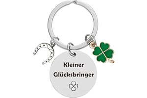 UTEFIF Schlüsselanhänger Kleiner Glücksbringer,Schlüsselanhänger Inspirierender Kleeblatt Schlüsselbund Abschluss Geburtstag Geschenk für Frauen Männer Geschenkideen