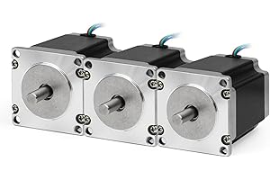 RATTMMOTOR 3PCS Schrittmotor Nema 23 Stepper Motor,1.8Nm (270oz.in) 3A 1.8 deg 4 Drähte 57x76 mm für 3D-Drucker/CNC-Fräsmaschine (23HS8430)