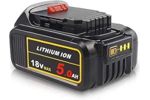 QUPERR DCB184 18V 5.0Ah MAX XR Zapasowy akumulator kompatybilny z Dewalt DCS355N-XJ, DCW210N-XJ, DCM563PB-XJ, DCG405N, DCD796N, DCW210N-XJ, DCS571N, DCS335N, DCV517, DCG412N.