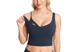 MOMANDA Långa sport-amnings-BH:ar | Natrelax-kollektion, V-ringat, croppat linne för amning, Med inbyggd bh, För kvinnor
