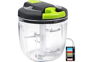 Sinnsally Taglia cipolla manuale, 900 ml, taglia cipolla grande, con cavo a corda, tagliaverdure manuale, Vegetable Onion Chopper, tritatutto multiuso, tritatutto universale