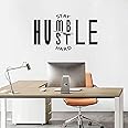 SEATUNE Wall Decals for Men, Wall Stickers for Bedroom, Office Gym Living Room Dorm, Women Quotes Positive Inspirational Motivational Vinyl Art Decor Home Stickers, Stay Humble Hustle Hard 21"X12"