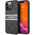 CG MOBILE Guess GUHCP13L4GDGR Case for iPhone13 Pro / 13 6.1 Inch Grey 4G Stripe