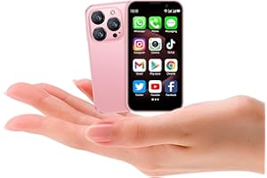 BLKE Mini Phone,Mini Smartphone for Kids,3.0" HD Screen, 2GB RAM + 16GB ROM,Face ID,Tiny,Compact WIFI Backup Mobile Phones for Kids World's Smallest Phone-Pink