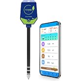 YINMIK Intelligent Soil Measuring Instrument, Garden pH Meter Hygrometer 8 in 1 (pH Humidity EC SALT Temp Fertility Lighting)