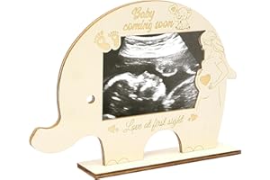 MONCAP Incinta Mamma Cornice in Legno Futura Mamma e Papà Sonogramma Idee Regalo per Donne Incinta Cornice Sonogramma Foto