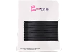Mytoptrendz® 12 Pcs Plain Large Long Wide Bobby Pins Flat Curve Shape Stronger Grip for Women Girls Thick Hair and Puff Styling Accessories (Matte Black-80mm)