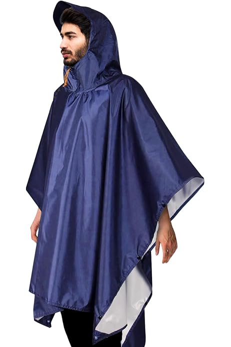 Poncho Antipioggia Bambini Riutilizzabile - Impermeabile EVA, Taglia Universale 90-150cm - Foto 3