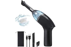 MECO ELEVERDE MECO Aspirateur De Bureau Petit Aspirateur à Main Voiture USB sans Fil 4KPA avec Lumière LED Rechargeable pour Ordinateur, Maison, Bureau Et Animal De Compagnie