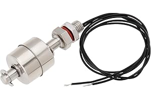 eMagTech 1 Stück Schwimmerschalter für Wasserdurchfluss aus Edelstahl 304 Flüssigkeitssensor Geeignet für Wassertank Haushaltswasserturm Entwässerungspool Industriewasserturm (60 Mm 110 V)