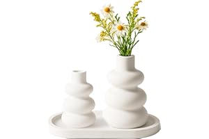 Nexum 3 STK Silikon Gießformen Vase Set mit 2 Vasen 1 Tablett Silikon Gießformen Raysin Blumenvasen Silikonform Epoxidharz Gips Gießpulver für DIY Dekoration Handgemachte Geschenke