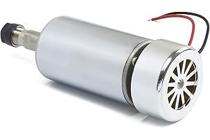 RATTMMOTOR Motore a mandrino CNC, mandrino raffreddato ad aria, 300 W, motore di fresatura ER11, 52 mm, DC 12 – 48 V, mandrino raffreddato ad aria, 12000 giri/min, per macchina per incisione e