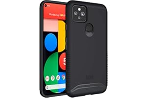 TUDIA DualShield zaprojektowane etui dla Google Pixel 5 (2020), [połączenie] dwuwarstwowe etui klasy wojskowej, odporne na wstrząsy, wytrzymałe, wąskie etui ochronne do etui Pixel 5 - czarny matowy