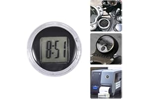 LECERROT Waterproof Motorcycle Clocks - Battery Operated LED Digital, Adhesive for Car Dashboard