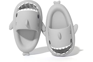 Puimentiua Shark Slides Cute Shark Slippers Lustige Hai Hausschuhe Herren Badelatchen Badeschuhe für Damen Sommer Strand Open Toe Slides Indoor Outdoor