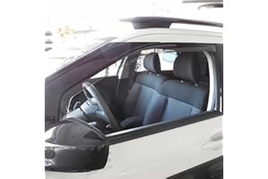 OMAC Deflectores de viento y lluvia compatibles con Citroen C4 Cactus 2014-2022, acrílico oscuro, 2 piezas