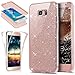 Produktbild Für Samsung Galaxy S6 Edge Plus Hülle,Samsung Galaxy S6 Edge Plus Silikon Hülle,Rikiney Samsung Galaxy S6 Edge Plus 360°Schutz Glitzer TPU Hülle ,Kristall Bling Glänzend Glitzer Durchsichtig Klar TPU Silikon Hülle Schutz Handy Hülle Tasche Etui Bumper Hülle für Samsung Galaxy S6 Edge Plus Front + Back Rundum Double Beidseitiger Strass Bling Weich Gel Ultradünn Case Etui Transparent Clear Slim Fit Flexibel Rubber Fall Tasche Schutzhülle - Rose Gold