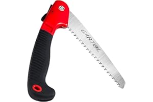 GARTOL Folding Pruning Saw, Folding Hand Saw with Secure Lock and Rugged 7'', for Camping, Tree Pruning, Trimming，Professional Camping Gardening Tools