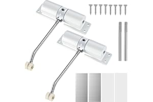 BELIHOME 2 Stück Türschließer, Automatischer Türschließer Einstellbar Türschließer Innentür, Federbelasteter Türschließer Zink Legierung Türschliesser Mit Schrauben Und Einstellhebel für Innentüren