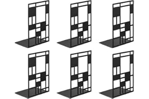 INNÔPLUS Serre-Livres, Serre-Livres, Serre-Livres pour étagères, Serre-Livres pour étagères, Serre-Livres pour Livres Lourds, Serre-Livres en métalnoir 3 Paires