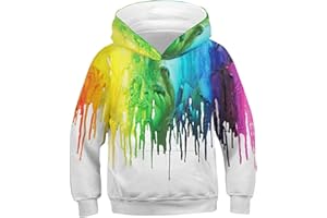 Belovecol Boys Girls Hoodies 3D Novelty Pullover Kids Funny Pullover Sweatshirts Long Sleeve Hooded with Pocket for 6-16 Years