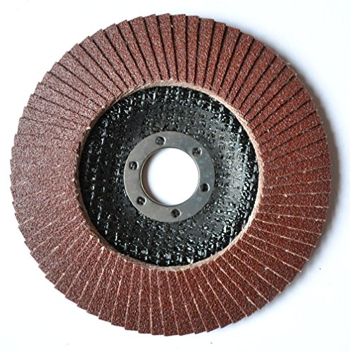 2 St. Set Fächerscheiben ø 125 mm Korn P120 Braun Schleifscheiben Schleifmop Flap Disk für Winkelschleifer Schleifteller Schleifscheibe