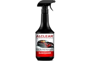 ‎ALCLEAR ALCLEAR 721GR Glasreiniger Auto 1000 ml, mit Abperleffekt, für Scheiben innen & außen, Windschutzscheibe, Rückspiegel, Kunststoff, Chrom, streifenfrei, Kindersicherung, Autopflege