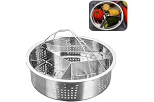 AOSONG 3 Pcs Set Steamer Basket Rack Set for Instant Pot Accessories, Stainless Steel Steam Baskets, Egg Steaming Holder Rack Stand,Pressure Cooker (21 * 13cm)