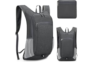 Creperture Mochila ligera y plegable, mochila de senderismo de 18 litros, tela Oxford, resistente al agua, mochila de camping para hombres y mujeres, deportes al aire libre, viajes, senderismo y