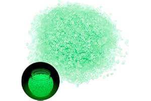 KLINNA 10000 Stück Bunte Leuchtsteine – Fluoreszierender Kleiner Sand & Leuchtende Kieselsteine für Garten, Aquarium Deko, Miniteich(Türkis)