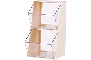 Hosoncovy Organiseur de tiroir thé, 2 couches transparentes pour sachets de thé et capsules de café