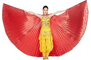 ESOES FJROnline Dance Fairy Egipto Alas de Isis para danza del vientre con palos/varillas para disfraces de carnaval para mujer (palos/varillas incluidas)