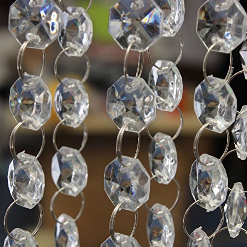 MOHOO 10m Türvorhang zehn Meter Hochzeit DIY Crystal Clear Acrylic Bead Garland hängende Partei Dekor Versorgung Perlenvorhänge Dekorieren Sie das Wohnzimmer, Hotel-Lobbys - 4