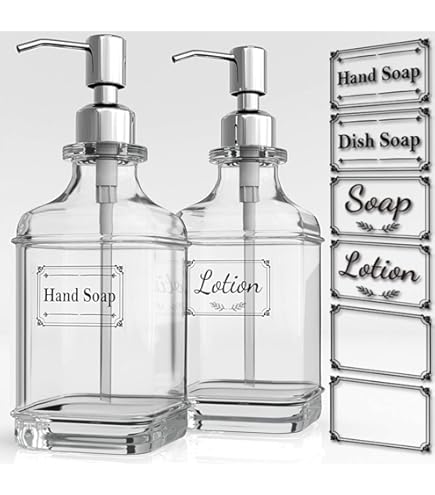 2 stuks 350 ml zeepdispenser, wit mat, glazen shampooflessen
